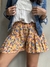 Short c/Vuelo Luna Print Mostaza