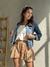 Short c/Vuelo Luna Print Mostaza - comprar online