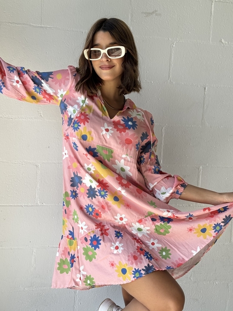 Vestido Lara Margaritas Rosa