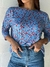 Remera Beta Lunares Flor Azul en internet
