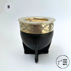 MATE IMPERIAL con virola de ALPACA LABRADA - Comprá Mates Artesanales - Agua para Mate
