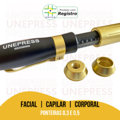 Caneta +Curso Pressurizada Unepress 0,5 e 0,3ml Preta/Dourada Com Anvisa - Unepress
