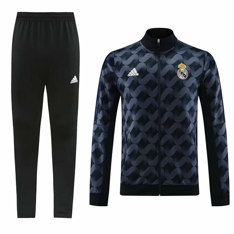 Conjunto De Treino Real Madrid 23/24 Preta e Cinza