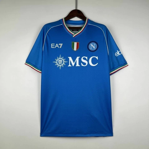 Camisa Napoli I 23/24 Azul Celeste e Branca