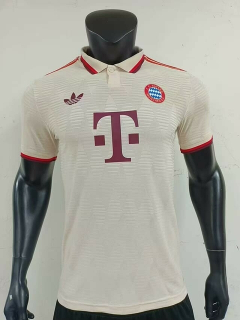 Camisa Bayern De Munique III 24/25 Jogador - Bege e Bordô