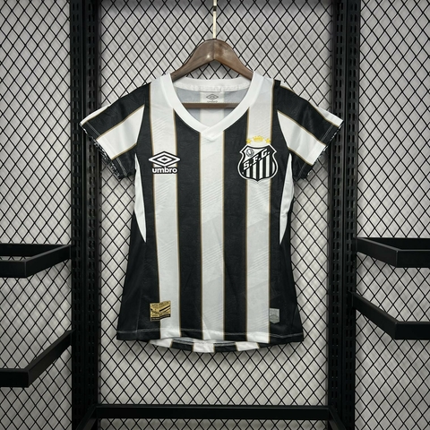 Camisa Santos II 2024/2025 Feminina - Preta e Branca