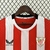 Camisa do Athletic Club de Bilbao com listras vermelhas e brancas, marca Castore.