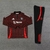 Conjunto Manchester United Treino 2024/2025 Manga Longa - Vermelha e Preta