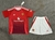 Kit Manchester United I Infantil 24/25 Vermelha e Branca