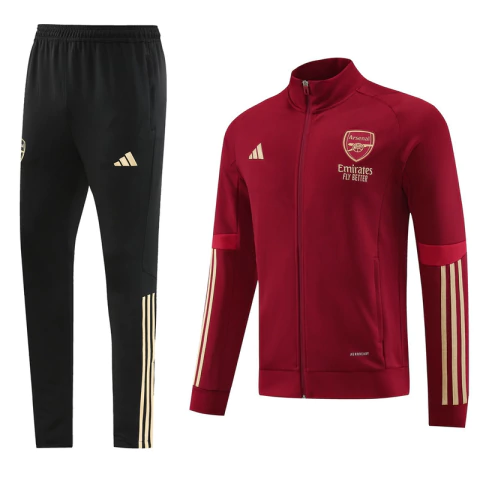 Conjunto De Treino Arsenal 23/24 Vermelho e Dourado - Jaqueta e Calça
