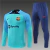 Conjunto Barcelona Treino 22/23 Azul Manga Longa