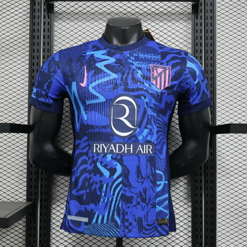 Camisa Atlético Madrid III 2024/2025 Versão Jogador - Azul Marinho e Azul