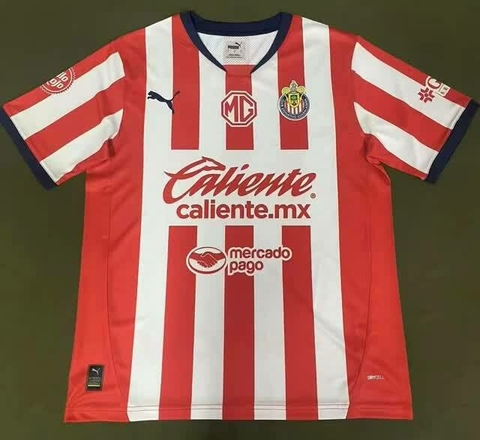 Camisa Chivas Guadalajara home 24/25 Vermelha e Branca