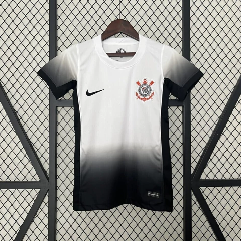 Camisa Corinthians I 24/25 Feminina - Branca e Preta