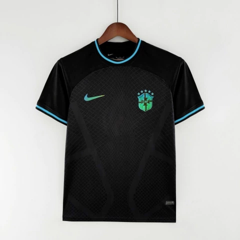 camisa seleção Brasileira 22/23 Preta e Azul Neymar Jr 