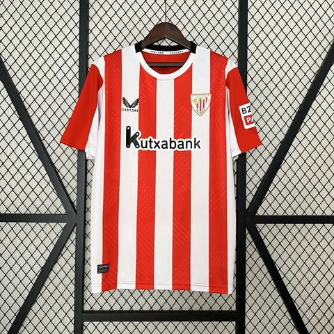 Camisa Athletic Bilbao Home 2024/2025 Vermelha e Branca