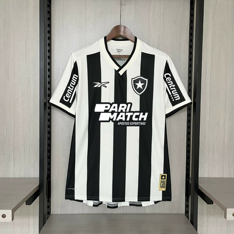 Camisa Botafogo I Com Patrocinadores 24/25 Branca e Preta