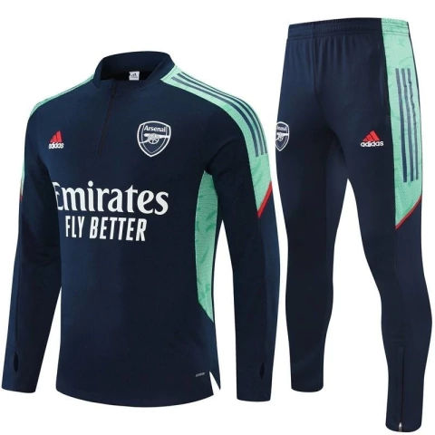 Conjunto Do Arsenal Adidas 2021/2022 Azul Marinho Manga Longa