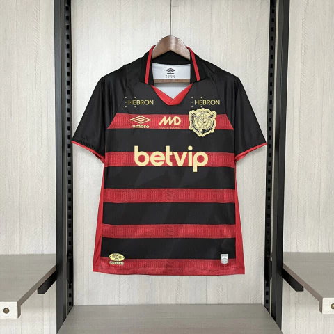 Camisa Sport Recife I Com Patrocinadores 2024/2025 Preta e Vermelha