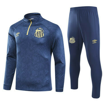 Conjunto De Treino Santos 24/25 Manga Longa - Azul e Dourada
