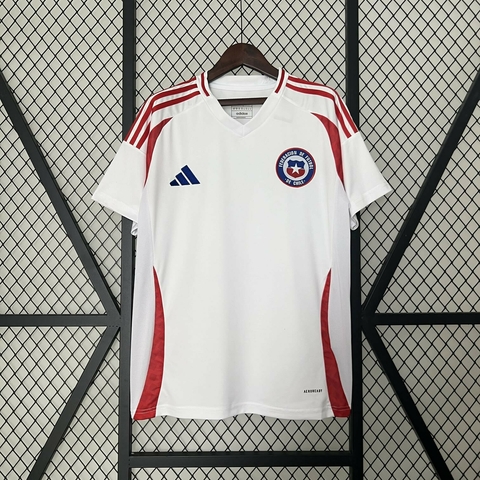 Camisa Seleção Chile II 2024/2025 Branca e Vermelha