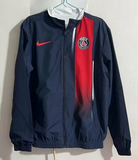 Corta Vento Dupla Face Psg 23/24 Azul Marinho e Branca