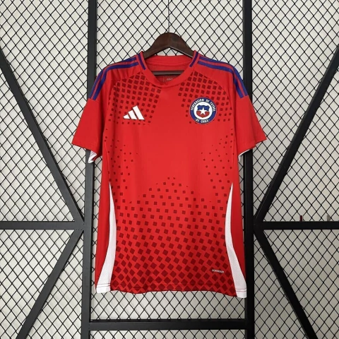 Camisa Seleção Chile Home 24/25 Vermelha e Branca