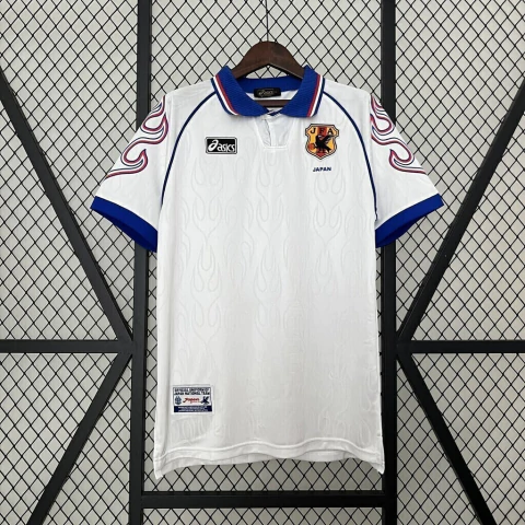 Camisa Seleção Japão II 1998/99 Retrô - Branca e Azul