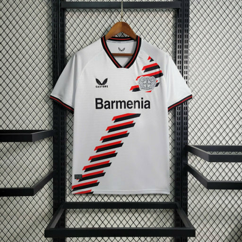 Camisa Bayer Leverkusen II 2023/2024 Branca e Preta