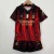 Conjunto Ac Milan IV 23/24 Infantil - Preta e Vermelha