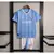 Conjunto Infantil Manchester City I 23/24 Azul Celeste e Branca