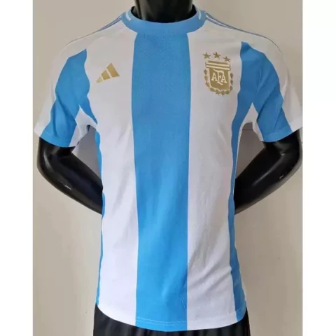 Camisa Seleção Argentina Home 2024/2025 Versão Jogador - Azul Celeste e Branca