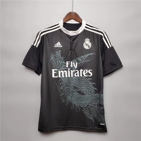 Camisa Preta Real Madrid 2014/2015 Retrô Masculina