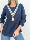 Remera 385 -Camisola- -Lino- -Bordado- - comprar online
