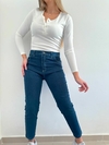 Pantalon 34 -Leblon- -Talles Especiales- -Jeans- -Recto- -Elastizado-