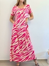 Vestido 713 -Maxi- -Zebra- -Crepe- - comprar online