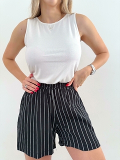 Short 50 -Rayado- -Lino- - comprar online