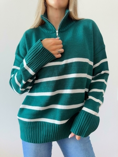 Sweater 438 -Rayado- -Con Cierre- -Doble Hilo- - comprar online