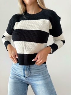 Sweater 440 -Rayado Ochitos- -Bremer- -Doble Hilo- - Las Nachas