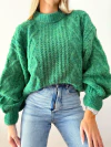 Sweater 382 -Media Polera- -Doble Trenza- -Manga Globo Frizz- - comprar online