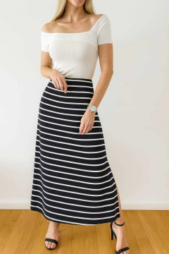 Pollera 27 -Rayada- -Modal Con Viscosa-