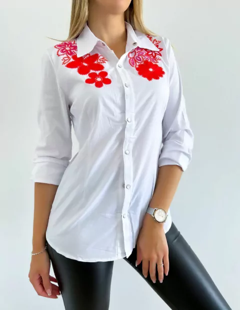 Camisa 47 -Bordada- -Fibrana- -Poplin- -Elastizada- - comprar online