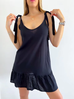 Vestido 596 -Liso para atar- -Lino- en internet