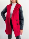 Campera 98 -Tapado pana- -Con mangas- -Matelasse de cuerina- -Montgomery- - Las Nachas