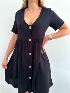 Vestido 587 -Botones- -Lino- - tienda online