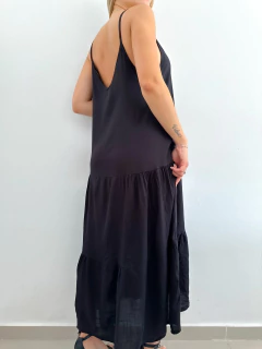 Vestido 648 -Maxi- -Triple Capa- -Lino- - Las Nachas