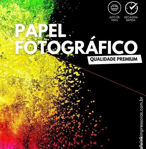 Papel foto Glossy Adesivo A4 180g Pacote com 20 folhas