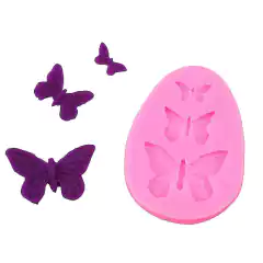 Molde De Silicona Mariposas x 3 Ovalado