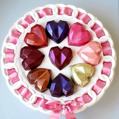 Molde Bwb Bombón Mini Corazón Diamante Facetado x 13 en internet