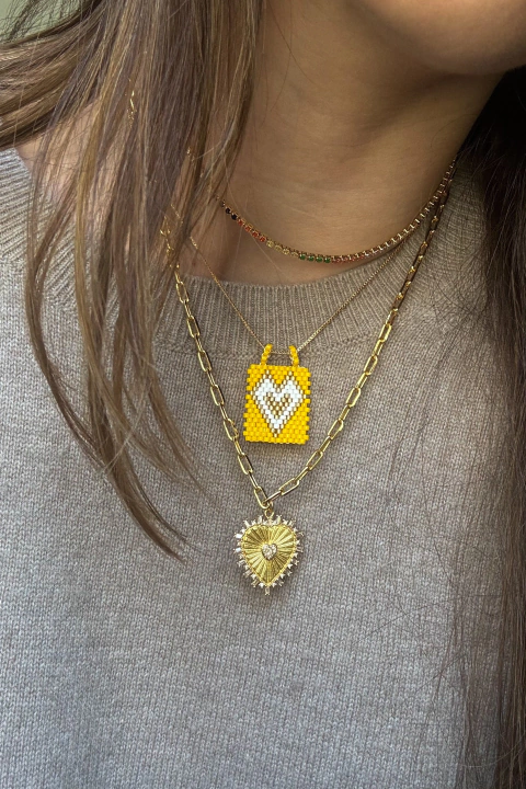 COLLAR VIN SMALL YELLOW